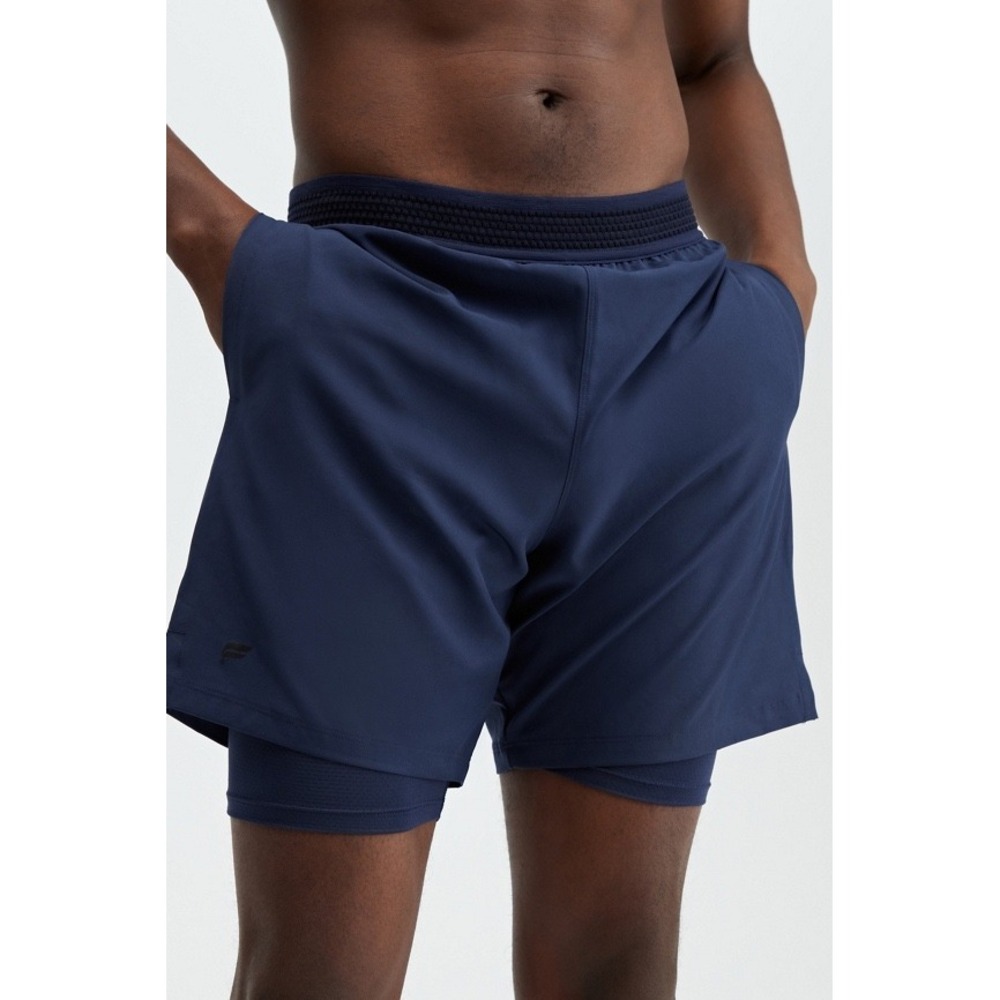 Fabletics Mens Fundamental Shorts Black Athletic‎ Training Gym Inseam 8.5 Large